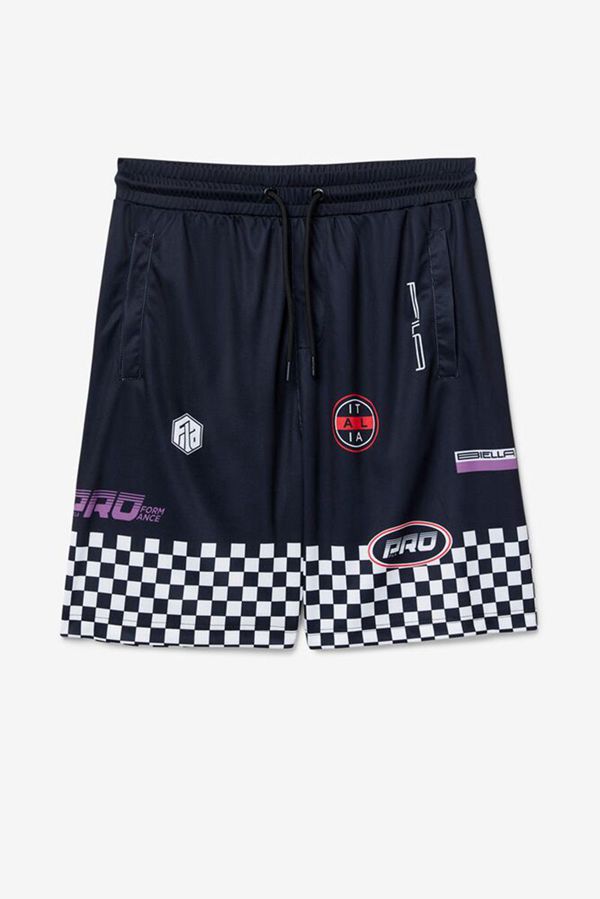 Pantalones Cortos Fila Hombre Negras - Exzone Checkered - España 615048IYT